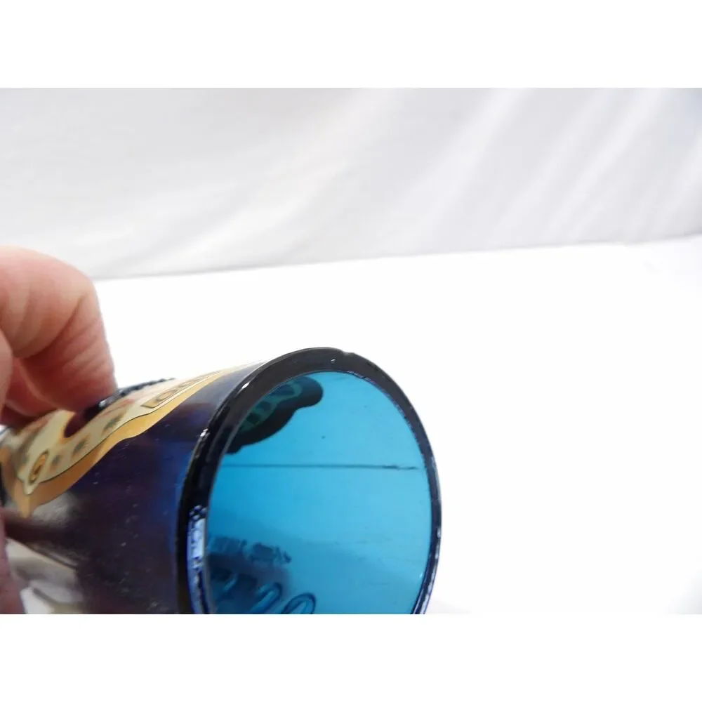 Reposado Tequila Corralejo cobalt blue shot glass set, 2 pcs, tall shooter glass